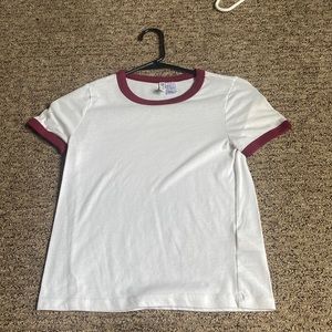 H&M White and Marron shirt